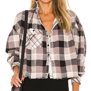 WE THE FREE Emily Plaid Button-down Top Size SMALL